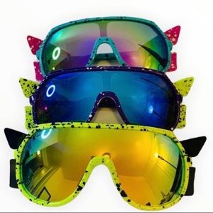 PURPLE Neon Motocross ATV Dirt Bike Off-road Ski Reflective Glasses